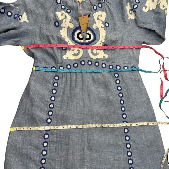 una linen embroidered dress Lotte Linen Embroidered Dress main image 0